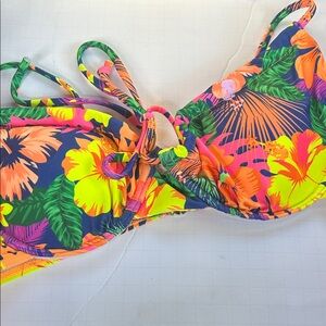 Swim bikini top Multicolor floral L